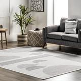 Gray 60 x 0.12 in Area Rug - Wade Logan® Fae Geometric Shapes Machine Washable Area Rug, Synthetic | 60 W x 0.12 D in | Wayfair