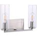 Acacia 11" High Brushed Nickel Metal 2-Light Wall Sconce