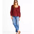 Madewell Tops | Madewell Eyelet Pom-Pom Top | Color: Red | Size: M