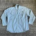 Columbia Shirts | Columbia Mens L Fishing Shirt Pfg Long Sleeve Plaid Button Down Collared J8 | Color: Blue | Size: L