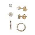 Giani Bernini Jewelry | Giani Bernini 3-Pc. Set Cubic Zirconia Stud & Hoop Earrings | Color: Gold | Size: Os
