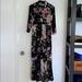 Zara Dresses | Full Length Floral Dress | Color: Black | Size: Xs