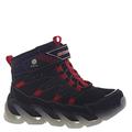 Skechers 400131L BKRD Ankle Boot, Black Synthetic & Textile/Red Trim, 13.5 UK