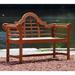 ACHLA Lutyens Wooden Garden Outdoor Bench Wood/Natural Hardwoods in Brown | 39 H x 54 W x 23 D in | Wayfair OFB-01-P