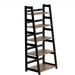 Latitude Run® Athziry 56.5" H x 23.62" W Metal Frame Ladder Bookcase in Black | 56.5 H x 23.62 W x 15.74 D in | Wayfair