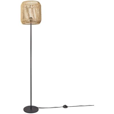 Paco Home Stehlampe Modern Wohnzimmer Schlafzimmer Rattan Optik Boho Korb Stehleuchte E27 Einbeinig