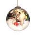 Inner Beauty Christmas Puppy Hand Painted Glass Ornament - N/A