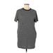 Cotton Emporium Casual Dress - Shift: Black Print Dresses - Women's Size Medium