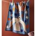 Anthropologie Kitchen | Marcello Velho Twin Flame Bird Dishtowel- Blue | Color: Blue/Gold | Size: Os