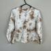 Madewell Tops | Madewell Tie Dye (Re)Sourced Cotton Swing Sweatshirt Womens Size M Brown White | Color: Tan/White | Size: M