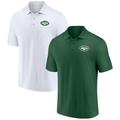 Men's Fanatics Branded Green/White New York Jets Home and Away 2-Pack Polo Set