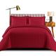 Quilted Bedspread Throw Polyester Filling Warm Bed Blankets Throws Super King Bedspreads - 3 Piece Bed Spread Complete Bed Set Christmas Bedding Super King Size 70 x 250 cm with 2 Pillow Cases - Red