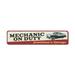 Lizton Sign Shop, Inc Mechanic On Duty Custom Aluminum Sign Metal in Gray/Green/Red | 4 H x 18 W x 0.04 D in | Wayfair 2352-A418