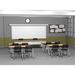 TeamWORK Tables 10 Person Training Meeting Seminar Tables w/ Modesty Panels & 10 Chairs Complete Set Wood/Steel in Brown/Gray | Wayfair 4833