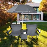 Arlmont & Co. Collington Portable Folding Camping Chair Metal in Gray | 70 H x 63 W x 22 D in | Wayfair 1EEF2408E6DE45A7AEE284440FC5088A