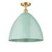 Innovations Lighting Bruno Marashlian Plymouth Dome 16 Inch 1 Light Semi Flush Mount - 516-1C-PN-MBD-16-SF