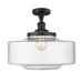 Innovations Lighting Bruno Marashlian Bridgeton 11 Inch 1 Light Semi Flush Mount - 517-1CH-BK-G694-16-LED