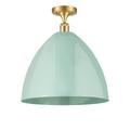 Innovations Lighting Bruno Marashlian Plymouth Dome 16 Inch 1 Light Semi Flush Mount - 516-1C-BK-MBD-16-BL