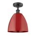 Innovations Lighting Bruno Marashlian Plymouth Dome 9 Inch 1 Light Semi Flush Mount - 516-1C-SN-MBD-9-BL-LED