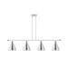 Innovations Lighting Bruno Marashlian Ballston Cone 48 Inch 4 Light Linear Suspension Light - 516-4I-WPC-MBC-8-PC