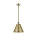 Innovations Lighting Bruno Marashlian Ballston Cone 12 Inch Mini Pendant - 516-1S-AB-MBC-12-AB-LED