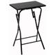 Pegane - Table d'appoint pliante en mdf et métal coloris noir - L.48 x l.38 x H.64 cm - Noir