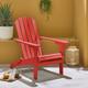 Fauteuil de jardin pliable en eucalyptus terracotta