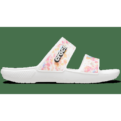 Crocs Multi / White Classic Crocs Tie-Dye Graphic Sandal Shoes
