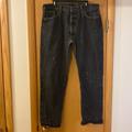 Levi's Jeans | Levi’s Men’s Original 501 Shrink To Fit Distressed Bleached Button Fly Jean W40 | Color: Black | Size: 40