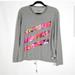 Adidas Tops | Adidas Climalite Floral 3 Stripe Long Sleeve Top Sz S | Color: Gray | Size: S