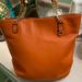 Michael Kors Bags | Michael Kors Fulton Chain Leather Shoulder Tote Large Handbag Tangerine | Color: Orange | Size: Large