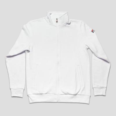 Fila Essentials Match Fleece Full Zip Jacket Men's Tennis Apparel White