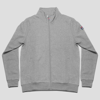 Fila Essentials Match Fleece Full Zip Jacket Men's Tennis Apparel Gray