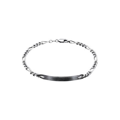 KUZZOI Herren ID Platte Figaro Klassisch 925 Silber 19 Image