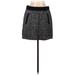 Ann Taylor LOFT Casual Mini Skirt Mini: Gray Color Block Bottoms - Women's Size Medium Petite - Print Wash