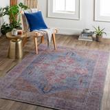 Otaki 5'3" x 7'3" Traditional Washable Updated Traditional Natural Gray/Dark Purple/Taupe/Dark Gray/Multi Brown/Rust/Teal/Mustard/Plum/Dark Blue/Aqua/Navy Washable Area Rug - Hauteloom