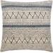 Tariji 20" Square Pillow Moroccan Plush Cotton Dark Blue/Light Beige/Navy/Peach Throw Pillow - Hauteloom