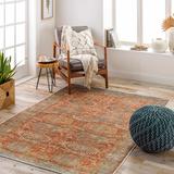 Sugcad 7'10" x 10'2" Traditional Washable Updated Traditional Camel/Light Peach/Brown/Clay/Dark Gray/Burnt Orange/Dusty Sage/Wheat/Beige/Deep Teal/Dark Brown/Medium Gray/Peach/Teal Washable Area Rug - Hauteloom