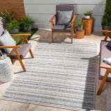 Dumalag 7'10" Square Outdoor Farmhouse Moroccan Blue/Gray/Navy/Oatmeal/Off White/Pale Blue/Taupe/Medium Gray Outdoor Area Rug - Hauteloom