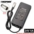Chargeur de batterie au plomb 24V 5a, pour fauteuil roulant électrique 28.8V, chariot de golf, connecteur XLR à 3 broches, charge rapide