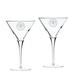 Washington College Shoremen 10oz. 2-Piece Luigi Bormioli Titanium Martini Glass Set