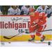 Lucas Raymond Detroit Red Wings Autographed 16'' x 20'' Skating Photograph with ''NHL Debut 10-14-21'' Inscription