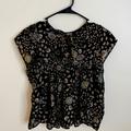American Eagle Outfitters Tops | American Eagle Outfitters Flowy Crop Top | Color: Black | Size: One Size Fits All