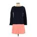 J.Crew Casual Dress - DropWaist: Blue Color Block Dresses - Women's Size X-Small