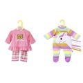 Dolly Moda Zapf Creation 870075 Pyjamas, Puppenkleidung 39-46 cm & 870501 Einhorn Strampler, Puppenkleidung 39-46 cm