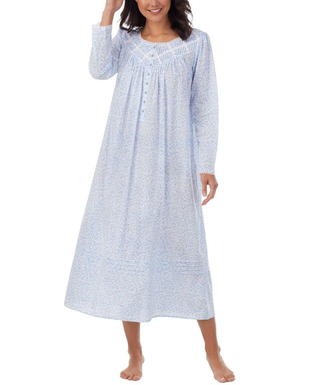 Cotton Pintuck Ballet Nightgown - Blue - Eileen West Nightwear