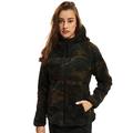 Brandit TEDDYFLEECE JACKE MIT KAPUZE DAMEN WINTERJACKE JAGD OUTDOOR FLEECEJACKE, Größe:L, Farbe:Woodland