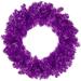 24" Metallic Purple Artificial Double Tinsel Christmas Wreath - Unlit