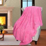 Soft Fuzzy Warm Cozy Blanket Fluffy Sherpa Fleece Throw Pink