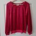 Anthropologie Tops | Maeve Pink Stretch Candace Velvet Top Size Small | Color: Pink | Size: S